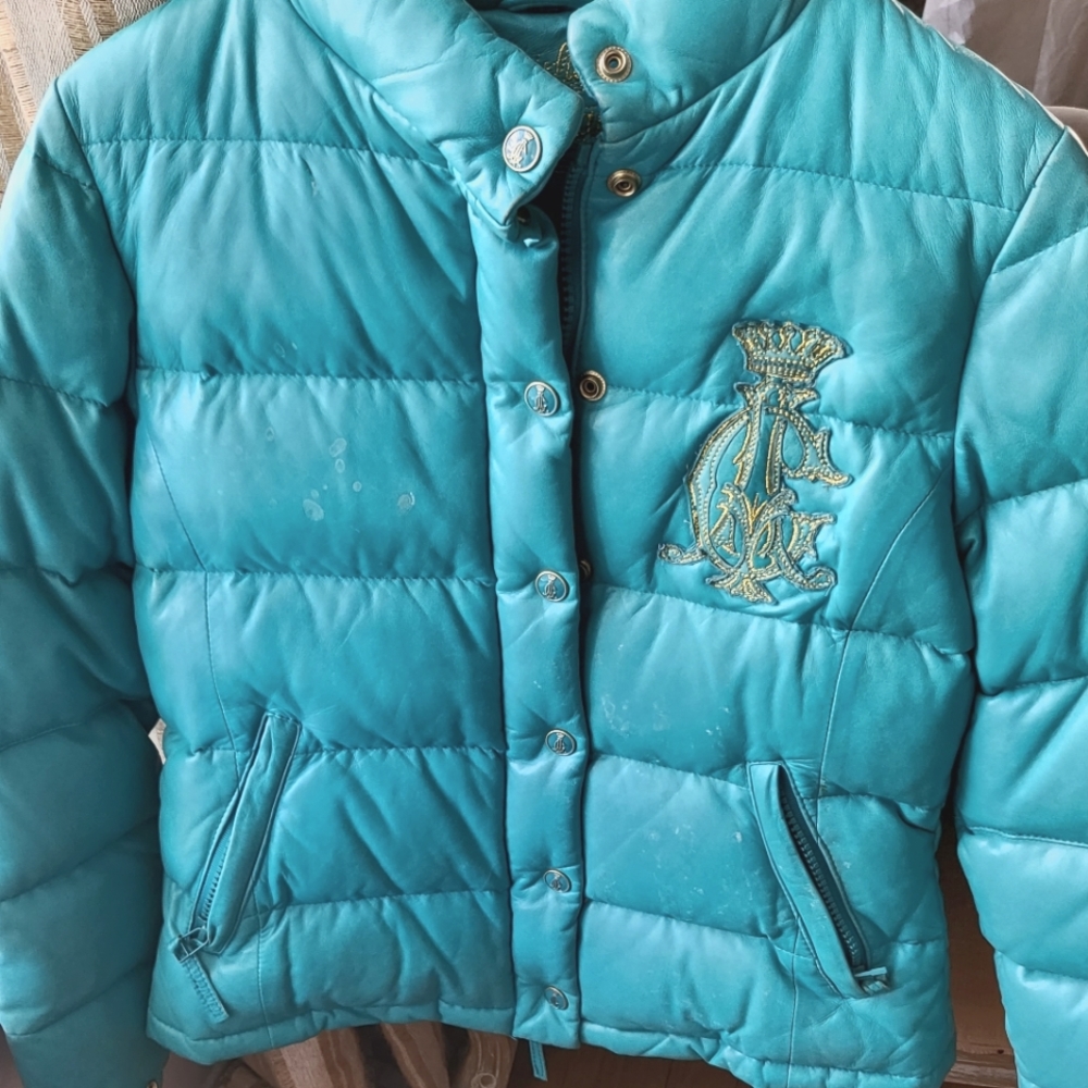 Blue green jacket Christian Audigier small